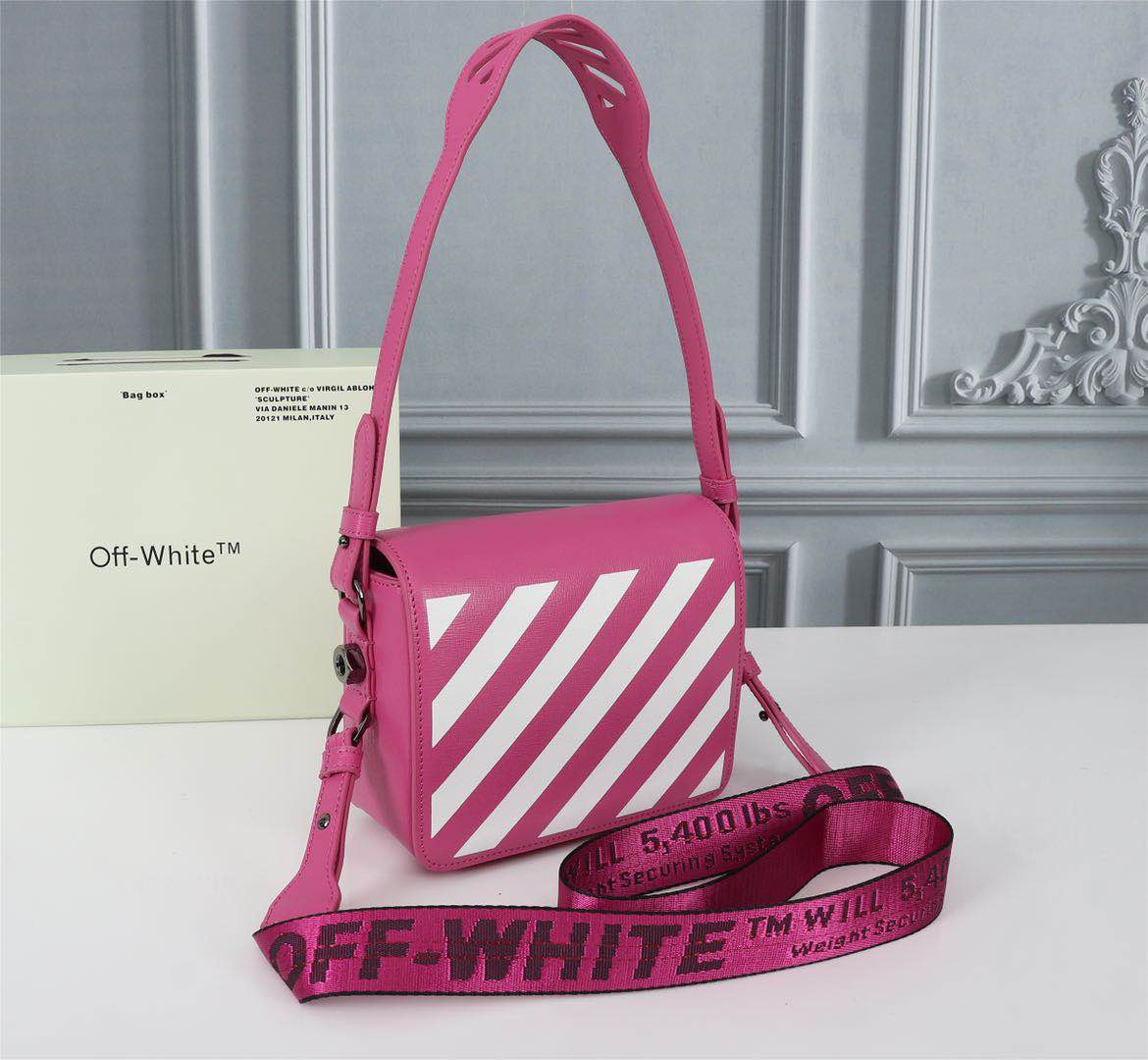 Off white bag white strap clearance